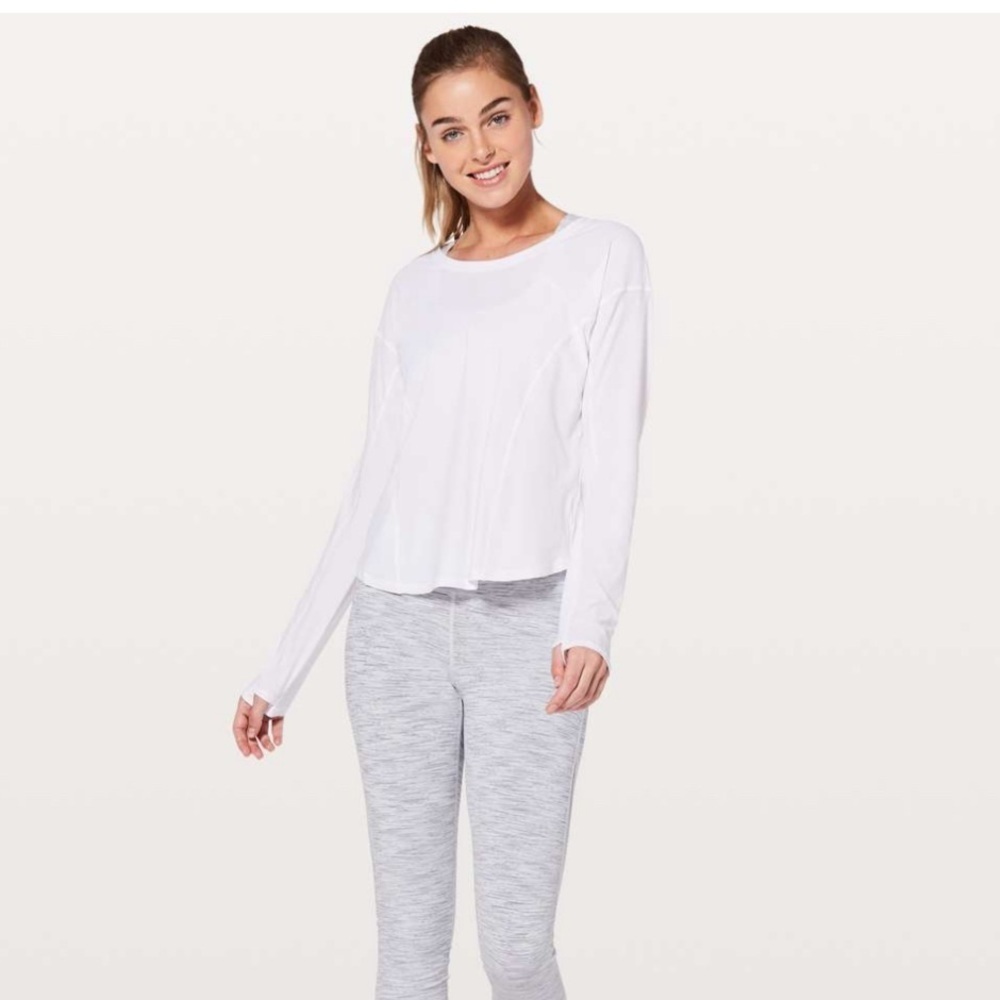 lululemon athletica White Long Sleeve Tee